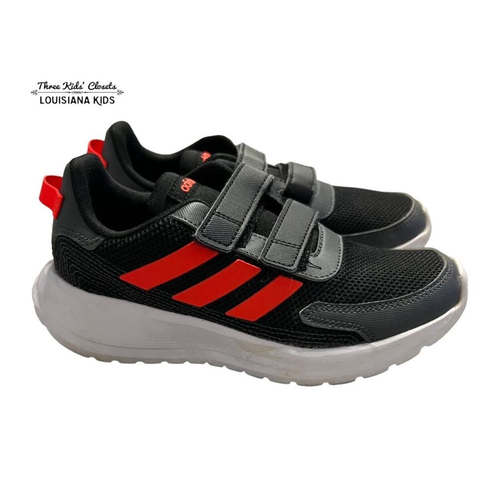 Adidas J2 Black & Red Tensaur Run Sneakers